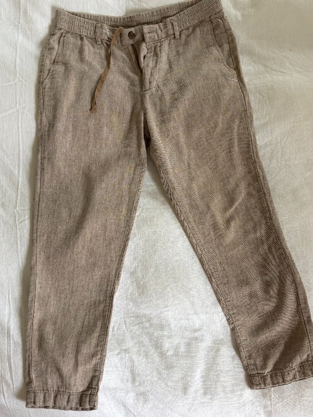 Banana Republic Linen-Cotton Athletic Fit Mason Pant - 32x30 - Khaki